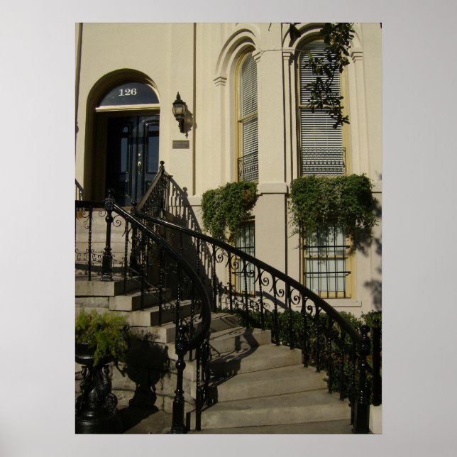 Staircase in Savannah, Georgia Poster (Vorne)