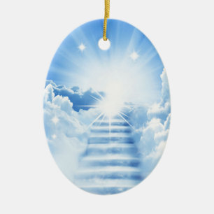 Stairway To Heaven Loss Of Loved One Christmas Keramik Ornament