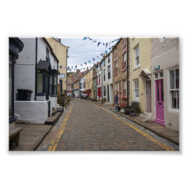 Staithes High Street Cobbled Road Fotodruck