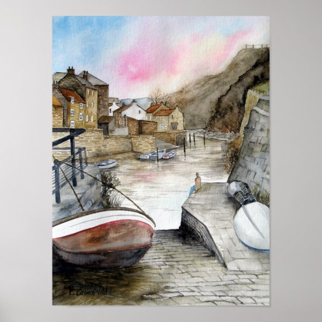 Staithes, North Yorkshire, England Poster (Vorne)