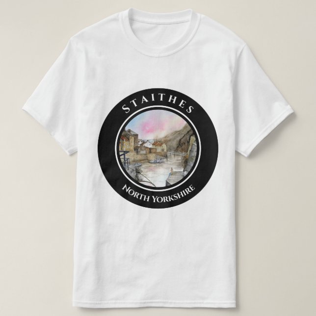 Staithes North Yorkshire England T-Shirt (Design vorne)