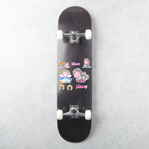 Stakeboard Niedlich Unicorns Custom Cut Vinyl Stic Aufkleber