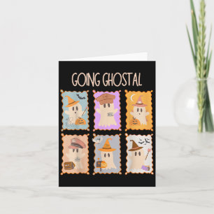 Stal Service Briefmarke Ghost Halloween Mail Lady Karte