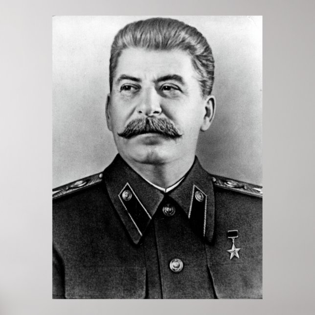 Stalin-Foto-Portrait Poster (Vorne)