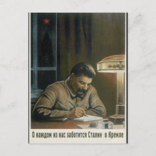 Stalin im Kreml ist ein Propaganda-Poster Postkarte
