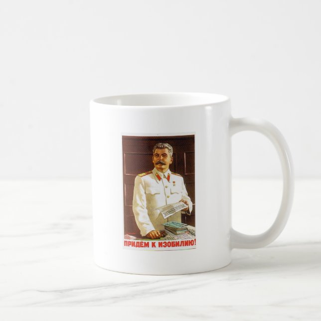 Stalin-Plakatkunst Kaffeetasse (Rechts)