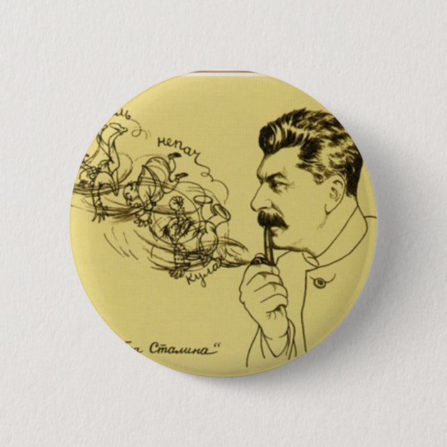 Stalin-Rohrknopf Button (Vorderseite)