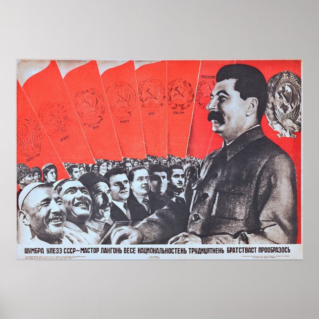Stalin, sowjetisches Propagandaposter 1935 Poster (Vorne)