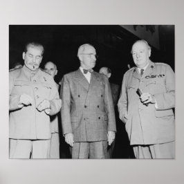 Stalin, Truman und Churchill — WW2-Foto Poster