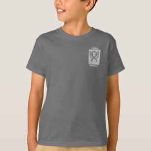 Staling Silver Awareness Ribbon Engel Custom T-Shi T-Shirt