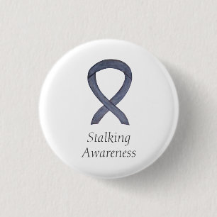 Stalingbewusstsein Silver Ribbon Art Custom Button