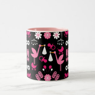 Stalk Delivery Twin Baby Room Zweifarbige Tasse