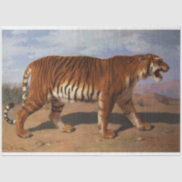 Stalking Tiger (von Rosa Bonheur) Seidenpapier