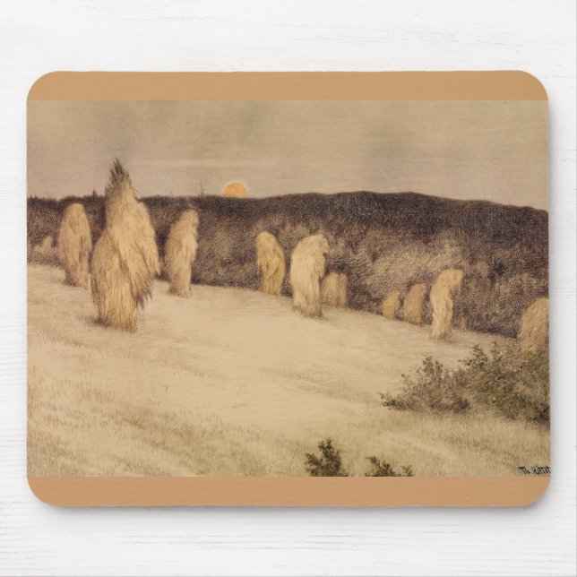 Stalks des Getreides im Mondlicht Mousepad (Vorne)