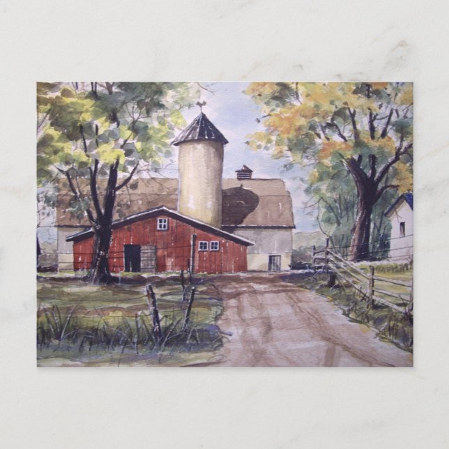 Stall am Ende der Straße - Postkarte (Vorderseite)