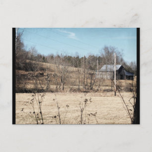 Stall auf einem Hügel Postkarte