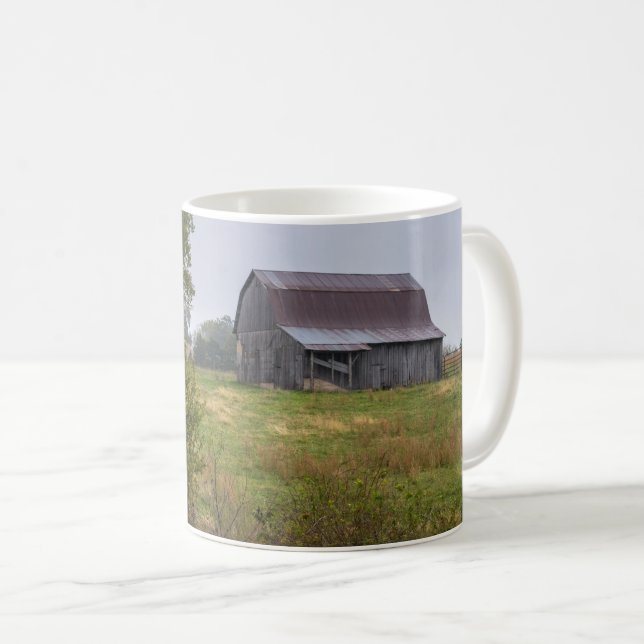 Stall auf einer Hügel-Kaffee-Tasse Kaffeetasse (VorderseiteRechts)