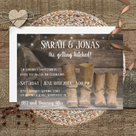 Stall & Boots Rustikaler Cowboy Western Hochzeit Einladung