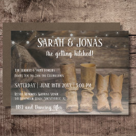 Stall & Boots Rustikaler Cowboy Western Hochzeit Einladung