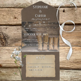 Stall & Boots Rustikaler Cowboy Western Kein Abend All In One Einladung