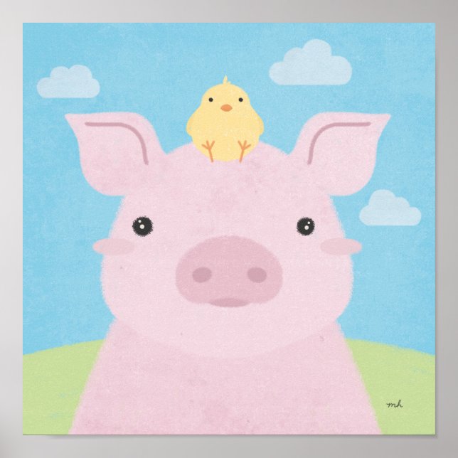 Stall Buddies - Piglet & Chick Poster (Vorne)