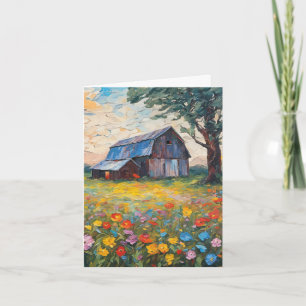 Stall im Feld der Wildblume