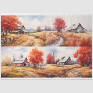 Stall im Herbst Collage 1 Dekoupage Paper Seidenpapier