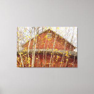 Stall in Connecticut im Herbst Leinwanddruck