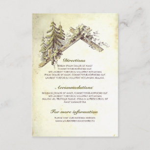 Stall in der Holz-Hochzeitskarte Begleitkarte