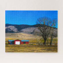 Stall in Montana, USA Sky Rustic Fotografy Jigsaw