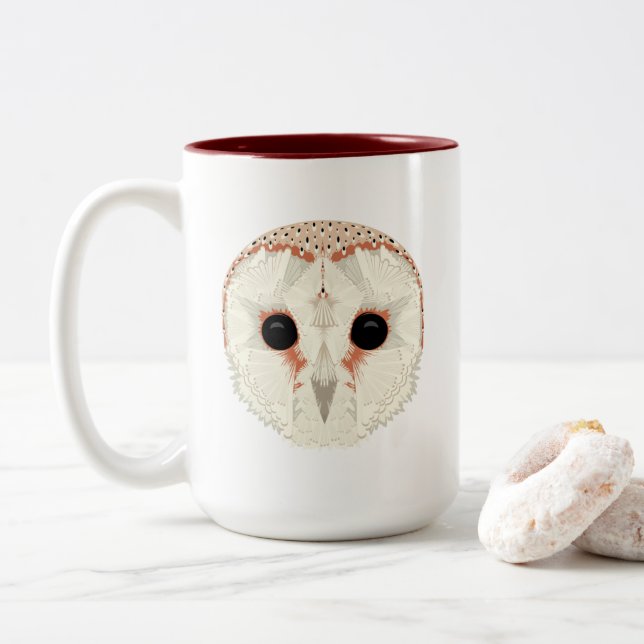 Stall Owl 15oz. Tasse Dark Red (Mit Donut)