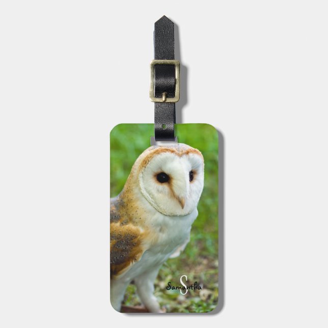 Stall Owl Gepäckmarke Gepäckanhänger (Vorderseite vertikal)