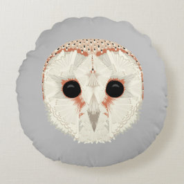 Stall Owl Round Throw Kissen