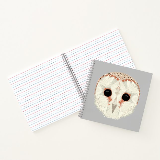 Stall Owl Square Notebook Notizbuch (Innenseite)