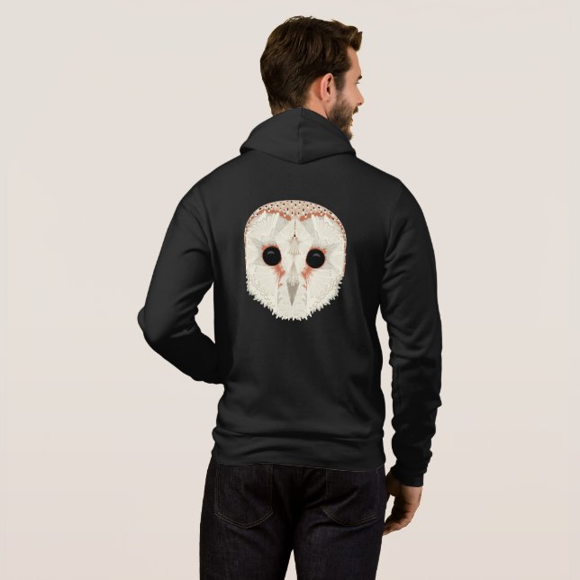 Stall Owl Unisex Zip Hoodie (Schwarz voll)