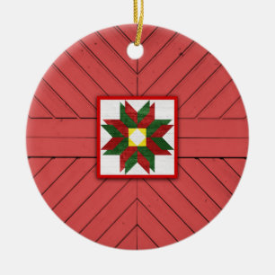 Stall Quilt Star 7 Keramik Ornament