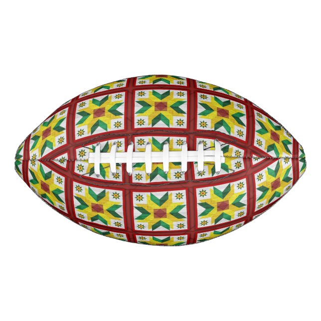 Stall Quilt Star 8 Muster Football (Vorderseite)