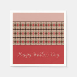 Stall rot und rosa serviette