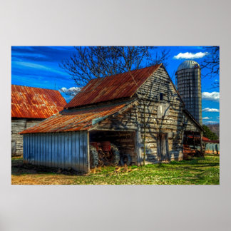 Stall Rural Farm Life Scene Poster Print