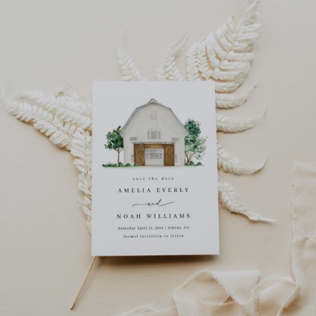 Stall Save the Date, rustikales Bauernhaus Save th Einladung (Von Creator hochgeladen)