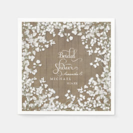 Stall Wood Brautparty Dekoration Babys Atemkranz Serviette