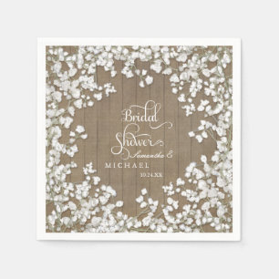 Stall Wood Brautparty Dekoration Babys Atemkranz Serviette