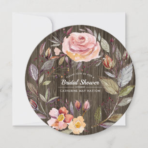 Stall Wood Fall Blume Wreath Brautparty Einladung