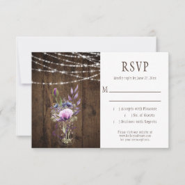 Stall Wood Violet Lavender Blume Mason Jar UAWG RSVP Karte