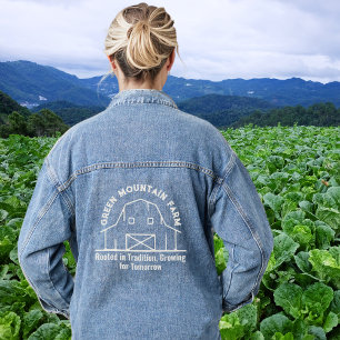 Stallbetrieb Name Slogan Business Jeansjacke