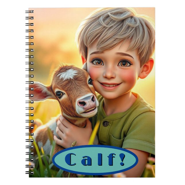 Stallgefährten Kalb Notizbuch Notizblock (Vorderseite)