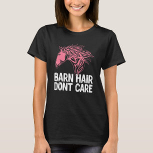 Stallhaar Dont Care Tierpferd T-Shirt