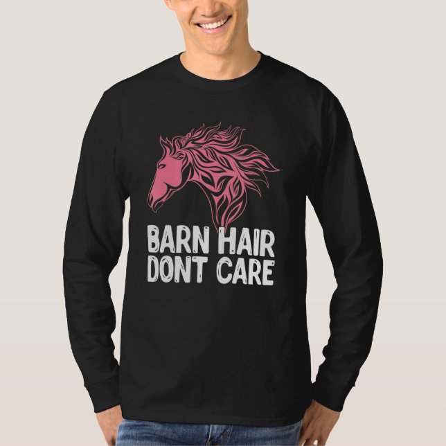 Stallhaar Dont Care Tierpferd T-Shirt (Vorderseite)