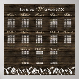 Stallholz Camping Rustikale Gebirgssitzplan Poster