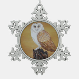 Stallhuhn Schneeflocken Zinn-Ornament